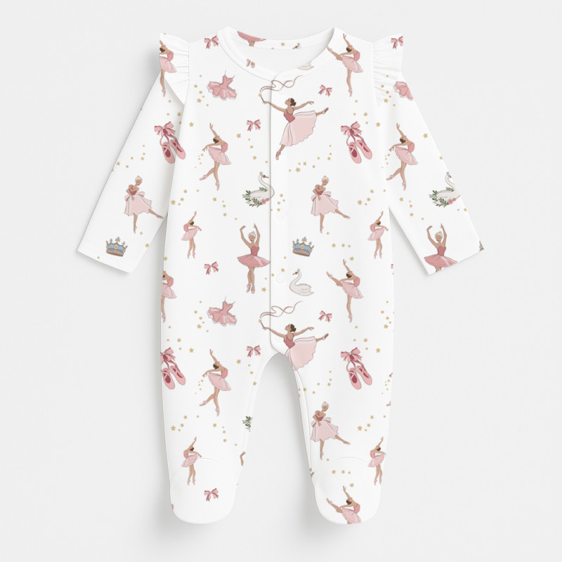 Babygrow with ruffles 100% pima cotton K065 OPERA Babygrow with ruffles 100% pima cotton K065 OPERA
