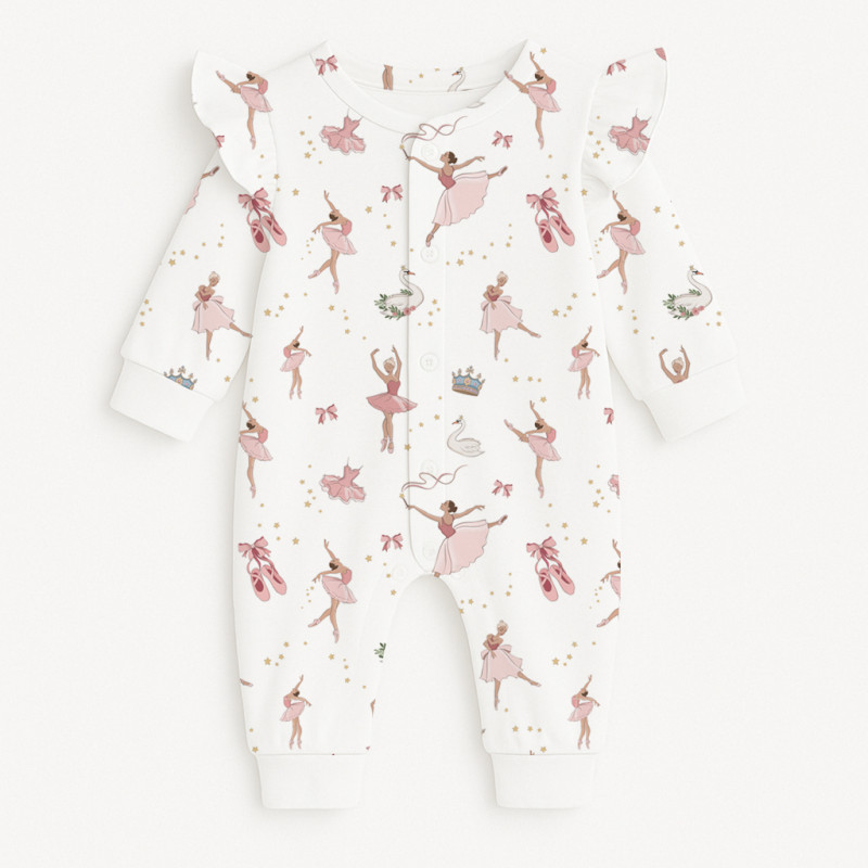 Long sleeve Romper for baby with ruffles K070 OPERA Long sleeve Romper for baby with ruffles K070 OPERA