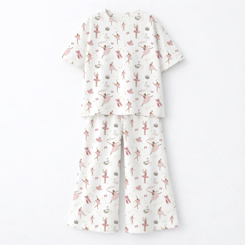 Children’s Set with Oversized T-Shirt and Palazzo Pants PJ030 100% Pima Cotton Children’s Set with Oversized T-Shirt and Palazzo Pants PJ030 100% Pima Cotton