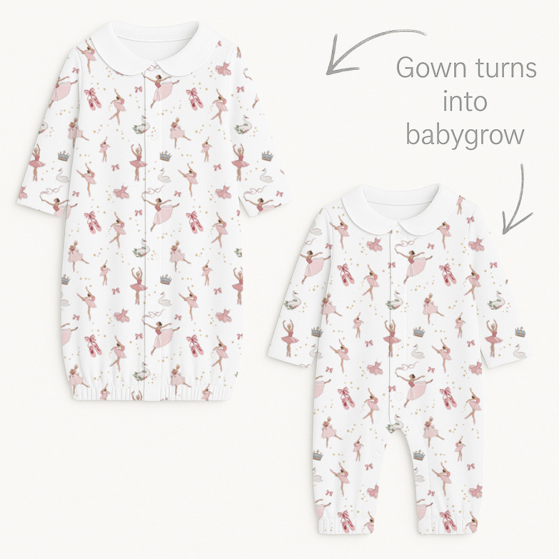 Baby converter gown with collar TR003 OPERA