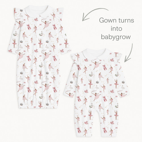 Baby converter gown with co..