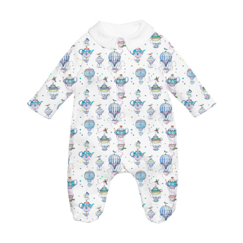 Babygrow with collar 100% p..