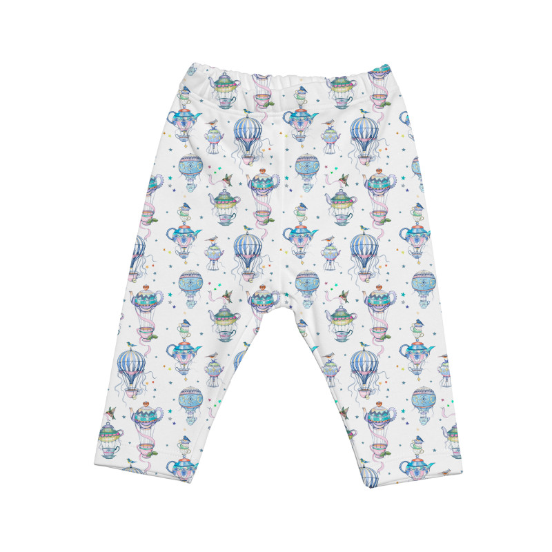 Girls’ Organic Pima Cotton Leggings L003 Time for tea Girls’ Organic Pima Cotton Leggings L003 Time for tea