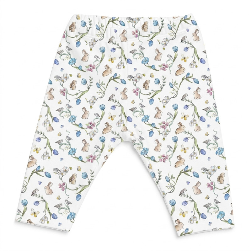 Girls’ Organic Pima Cotton Leggings L003 BLOSSOM BLUE