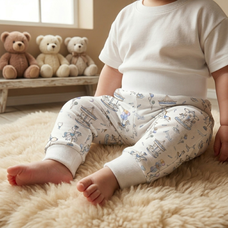 Cotton Baby Joggers BR014 Bonbon Blue Cotton Baby Joggers BR014 Bonbon Blue