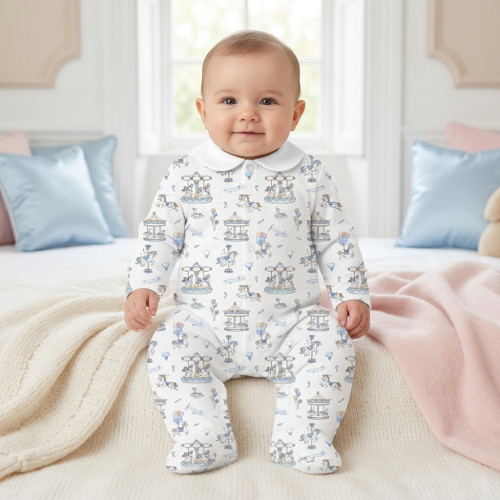 Babygrow with collar 100% p..