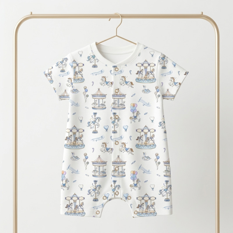 Supima Cotton Shortie R003 Bonbon Blue Supima Cotton Shortie R003 Bonbon Blue