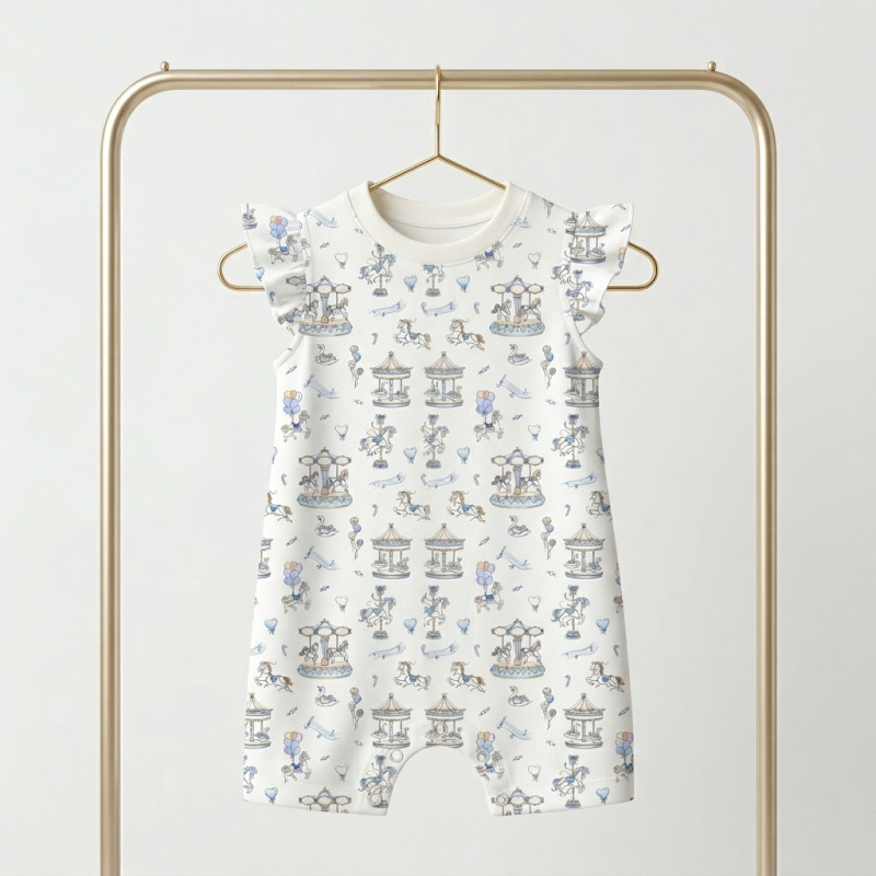 Пісочник із бавовни Supima з крильцями R007 Bonbon Blue