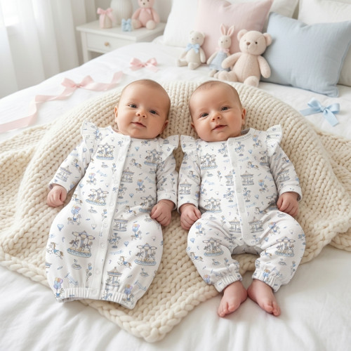 Baby converter gown with ru..