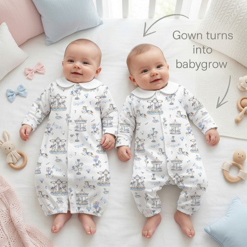 Baby converter gown with co..