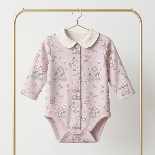 Printed Long-Sleeve Front F..