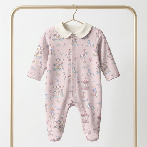 Babygrow with collar 100% p..
