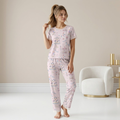 Elegant Set with Short-Slee..