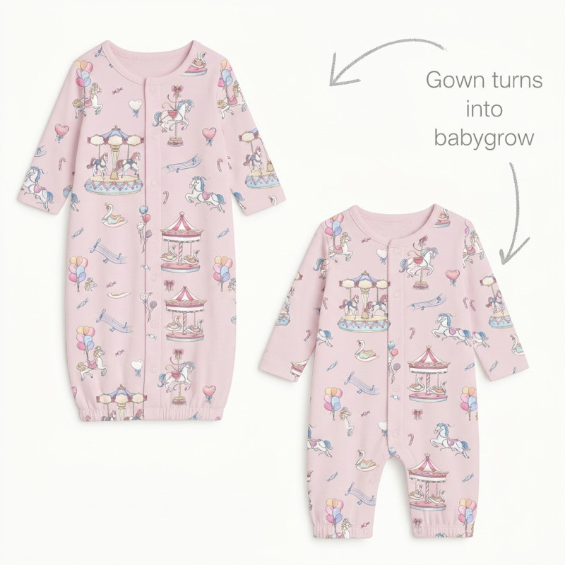 Baby converter gown TR001 Bonbon Pink Baby converter gown TR001 Bonbon Pink