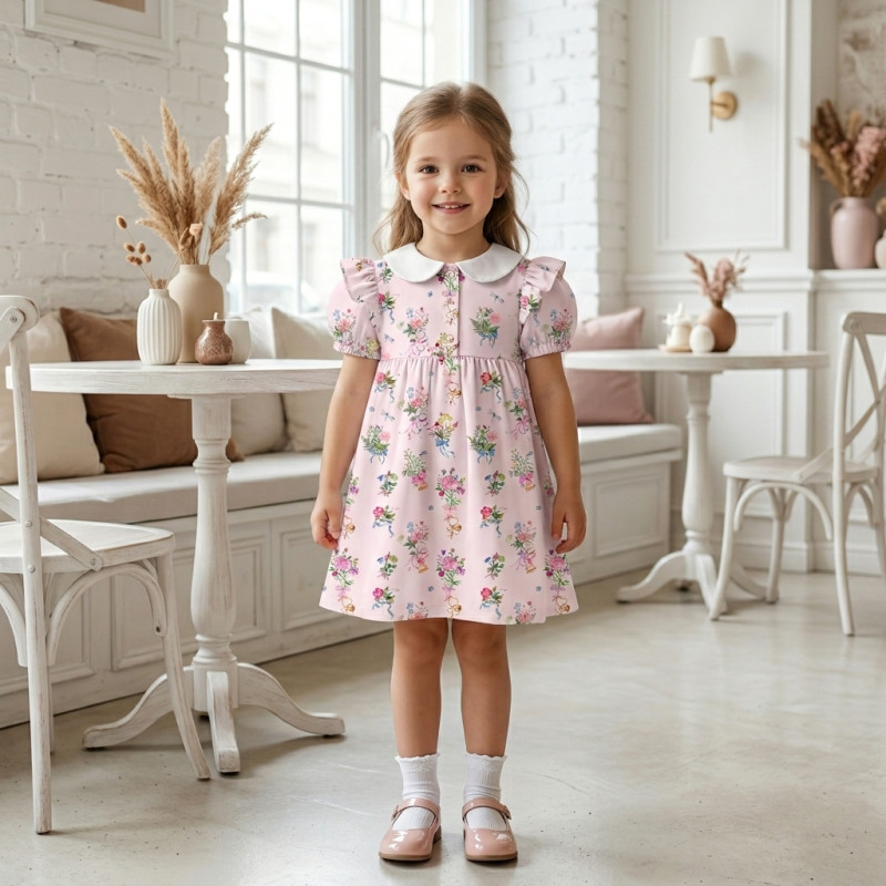 Supima Cotton Night Dress with Ruffle DR019CL BOQUETTE