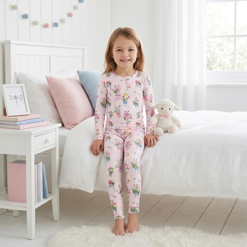 Pyjama long sleeve 100% organic pima Cotton PJ025 BOQUETTE Pyjama long sleeve 100% organic pima Cotton PJ025 BOQUETTE