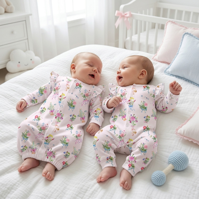 Baby converter gown with ruffles for girls TR002 BOQUETTE Baby converter gown with ruffles for girls TR002 BOQUETTE