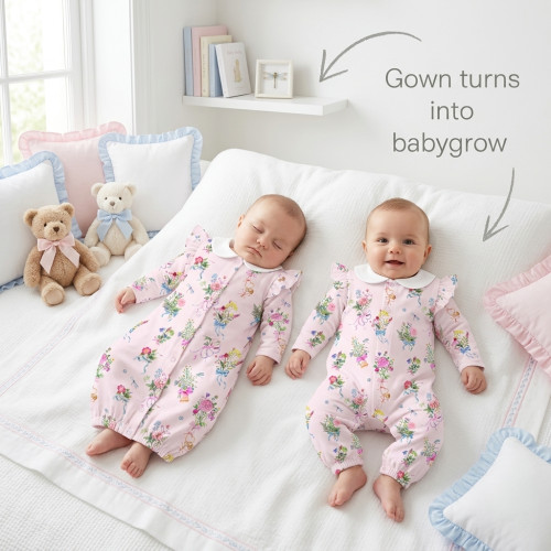 Baby converter gown with co..