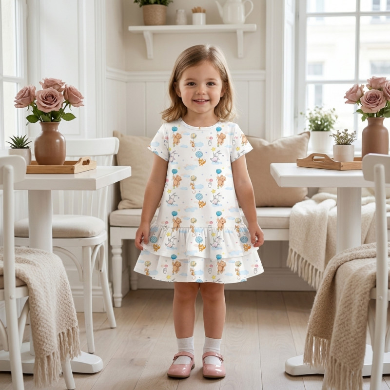 Supima Cotton Night Dress with Ruffle DR002