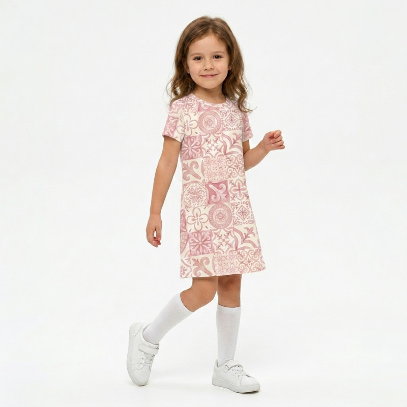 Girls’ Dress DR020 AMALFI PINK Girls’ Dress DR020 AMALFI PINK
