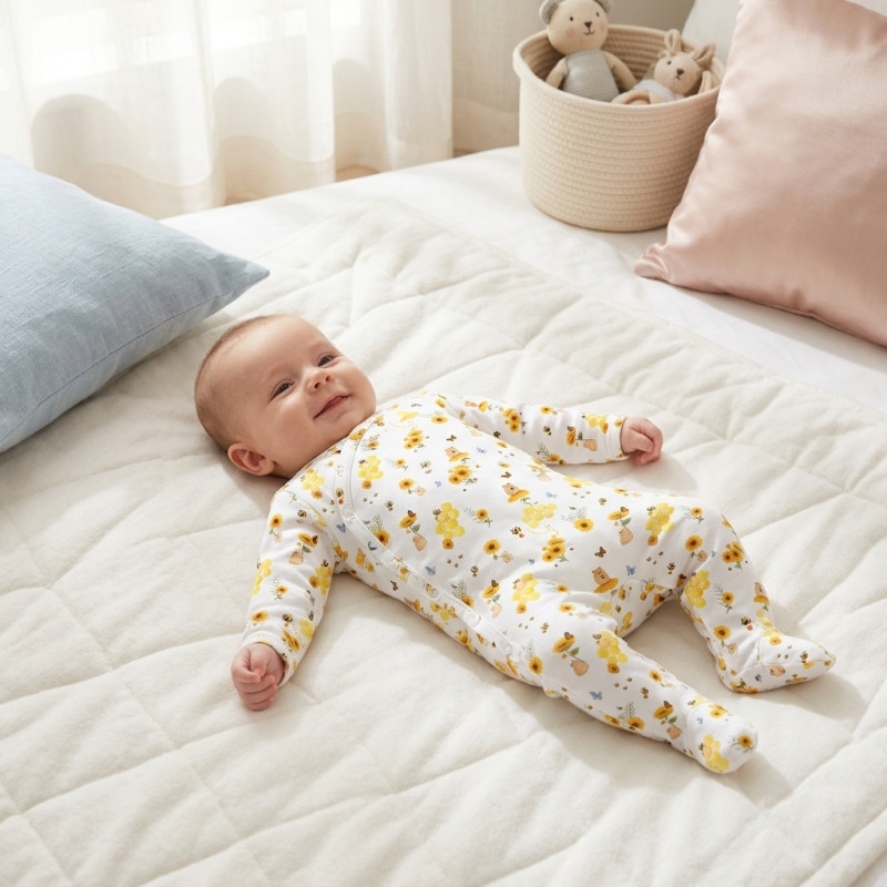 Babygrow for baby with Side Opening K020 Babygrow for baby with Side Opening K020