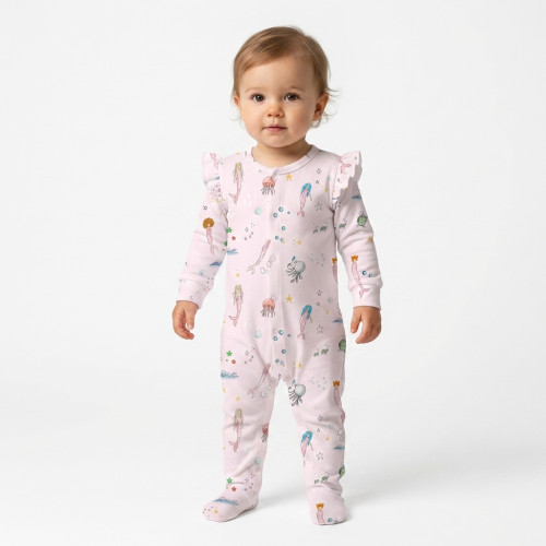Babygrow with ruffles 100% ..
