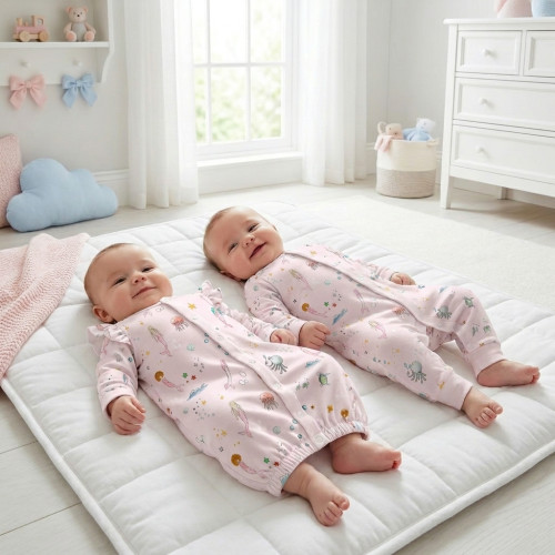Baby converter gown with ru..