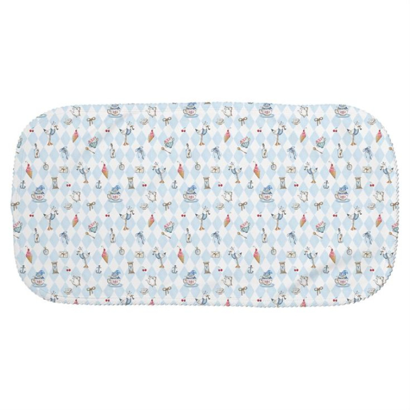Burpy Bib BB009 – Organic Supima Cotton Diamond Blue Burpy Bib BB009 – Organic Supima Cotton Diamond Blue