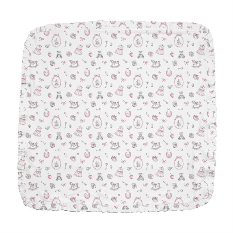 Two-Layer Baby Blanket with Ruffles BL002 Two-Layer Baby Blanket with Ruffles BL002