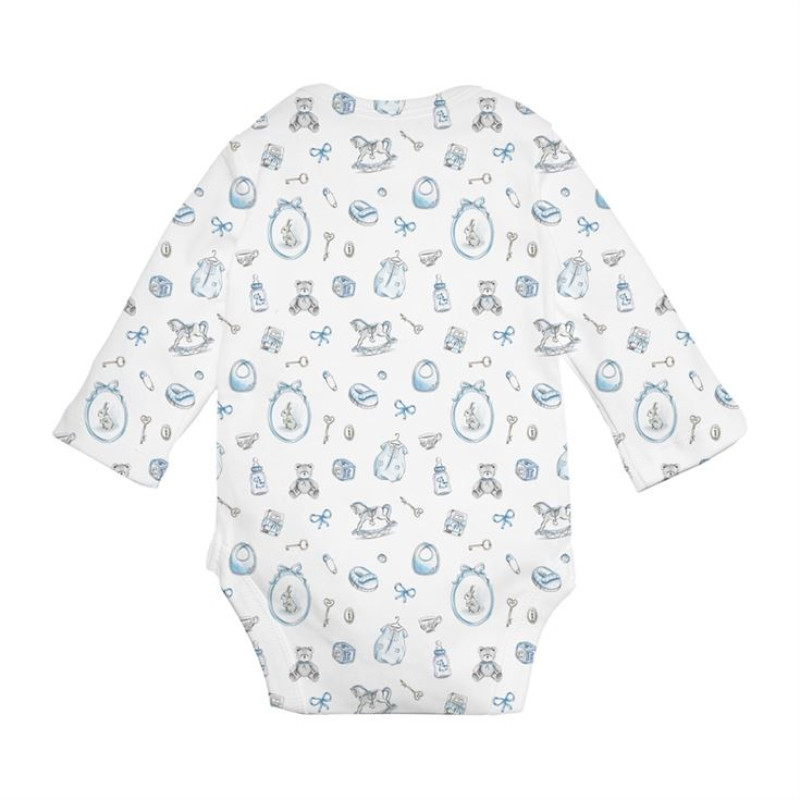 Printed Long-Sleeved Bodyvest for Babies BLS001 Printed Long-Sleeved Bodyvest for Babies BLS001