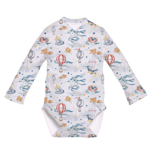 Printed Long-Sleeve Kimono ..