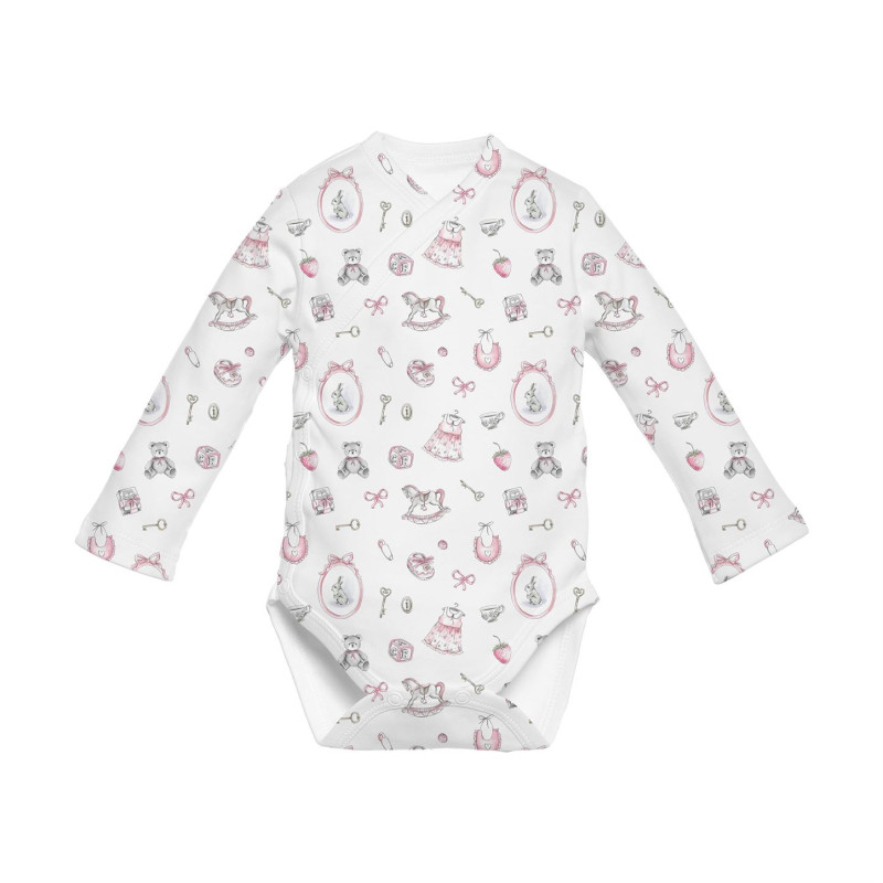 Боді Kimono з довгим рукавом для немовлят BLS004