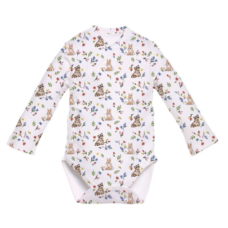 Printed Long-Sleeve Kimono Bodyvest for Babies BLS004 Printed Long-Sleeve Kimono Bodyvest for Babies BLS004