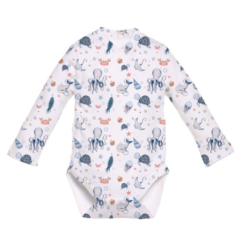 Printed Long-Sleeve Kimono ..