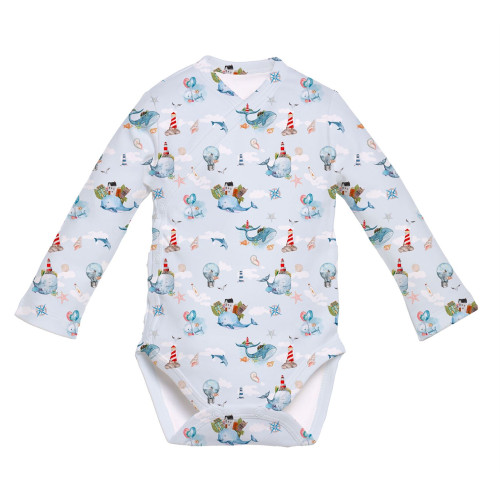 Printed Long-Sleeve Kimono ..