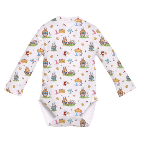 Printed Long-Sleeve Kimono ..