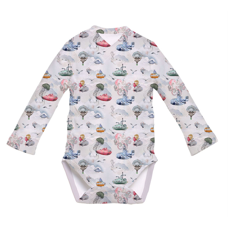 Боді Kimono з довгим рукавом для немовлят BLS004