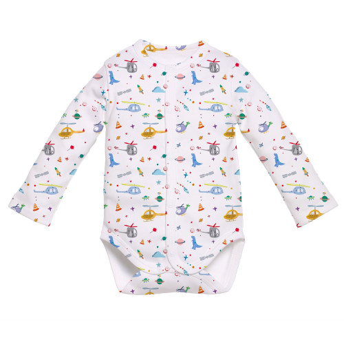 Printed Long-Sleeve Front F..