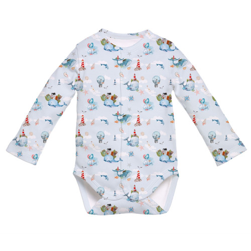 Printed Long-Sleeve Front F..
