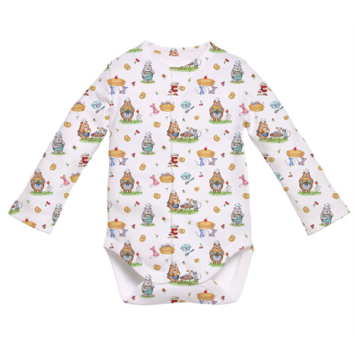 Printed Long-Sleeve Front F..