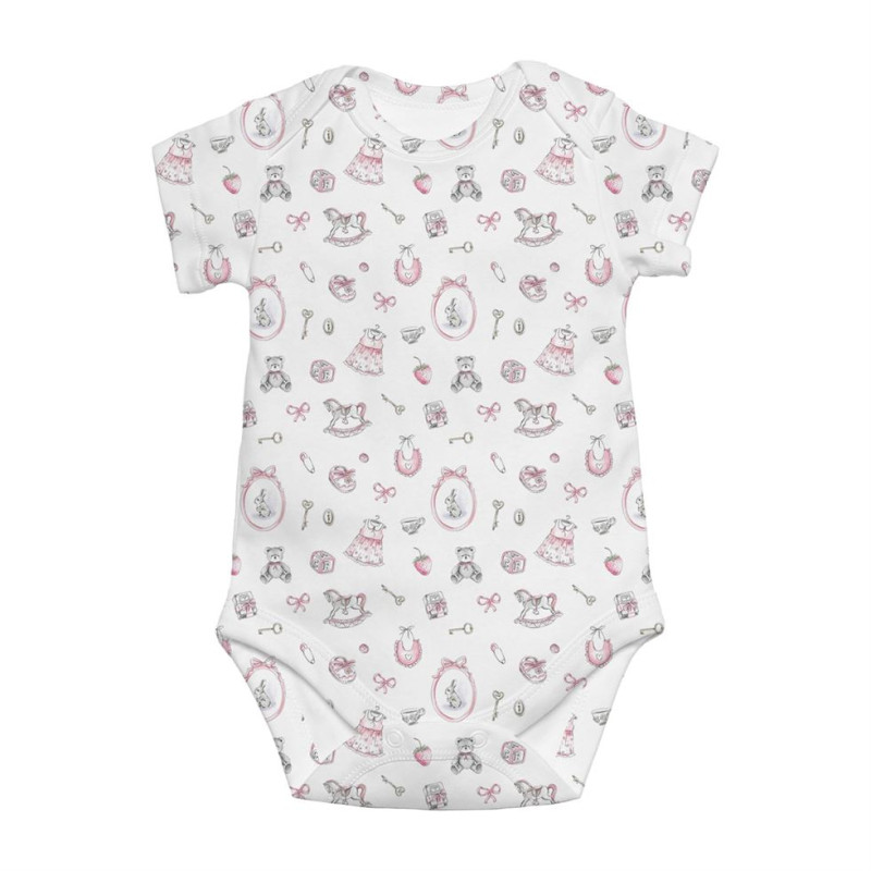 Printed Short-Sleeve Bodyvest for Babies BSHL001 Printed Short-Sleeve Bodyvest for Babies BSHL001