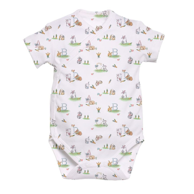Printed Short-Sleeve Kimono Bodyvest for Babies BSHL004 Printed Short-Sleeve Kimono Bodyvest for Babies BSHL004