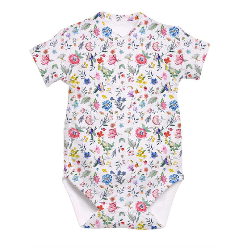 Printed Short-Sleeve Kimono Bodyvest for Babies BSHL004 Printed Short-Sleeve Kimono Bodyvest for Babies BSHL004