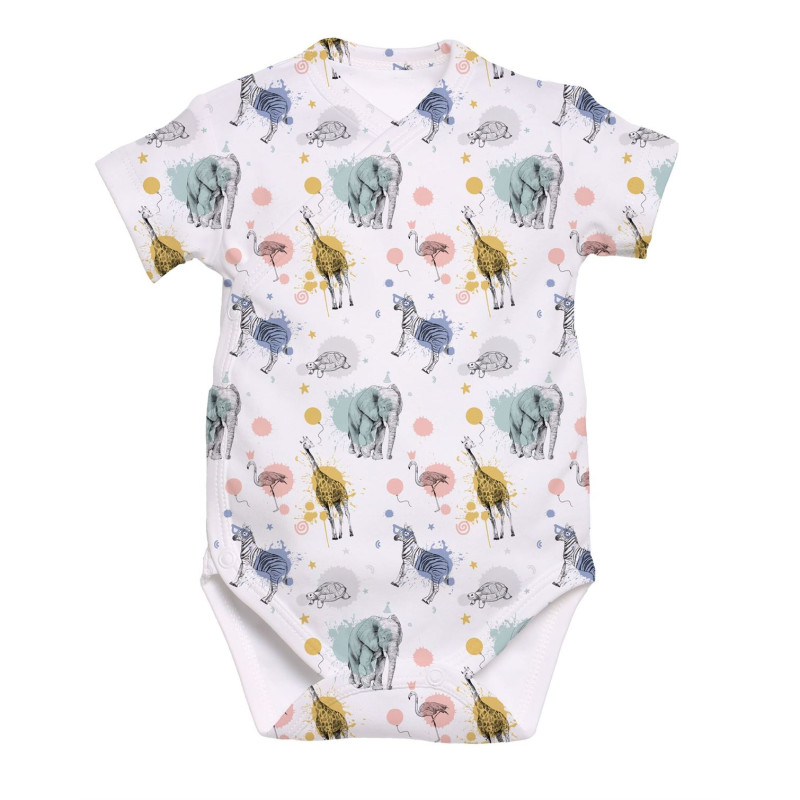 Боді Kimono з кортким рукавом для немовлят BSHL004 Боді Kimono з кортким рукавом для немовлят BSHL004