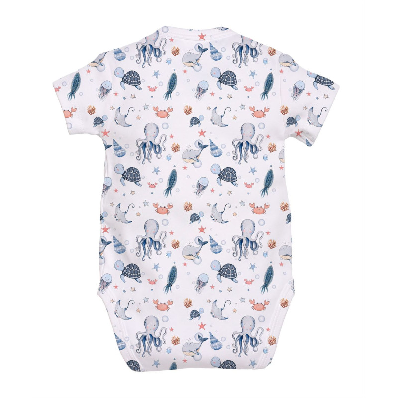 Printed Short-Sleeve Kimono Bodyvest for Babies BSHL004 Printed Short-Sleeve Kimono Bodyvest for Babies BSHL004