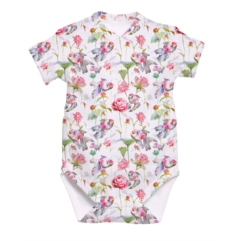 Printed Short-Sleeve Kimono Bodyvest for Babies BSHL004 Printed Short-Sleeve Kimono Bodyvest for Babies BSHL004