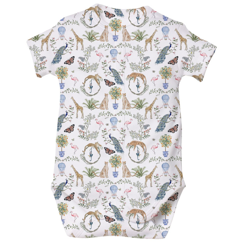 Printed Short-Sleeve Front Fastening Bodyvest for Babies BSHL009 Printed Short-Sleeve Front Fastening Bodyvest for Babies BSHL009