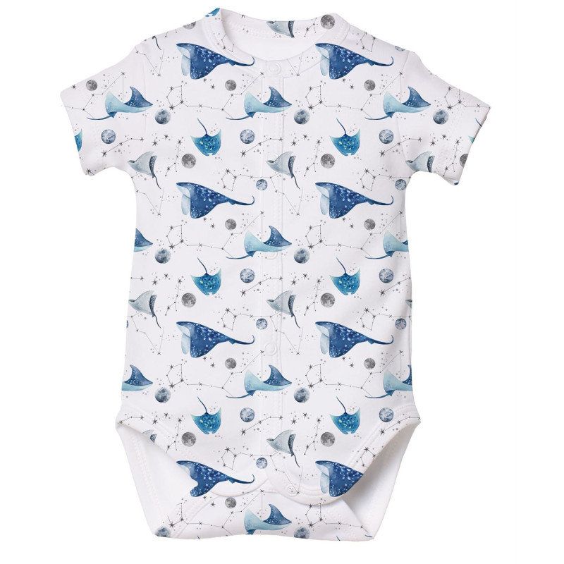 Printed Short-Sleeve Front Fastening Bodyvest for Babies BSHL009 Printed Short-Sleeve Front Fastening Bodyvest for Babies BSHL009