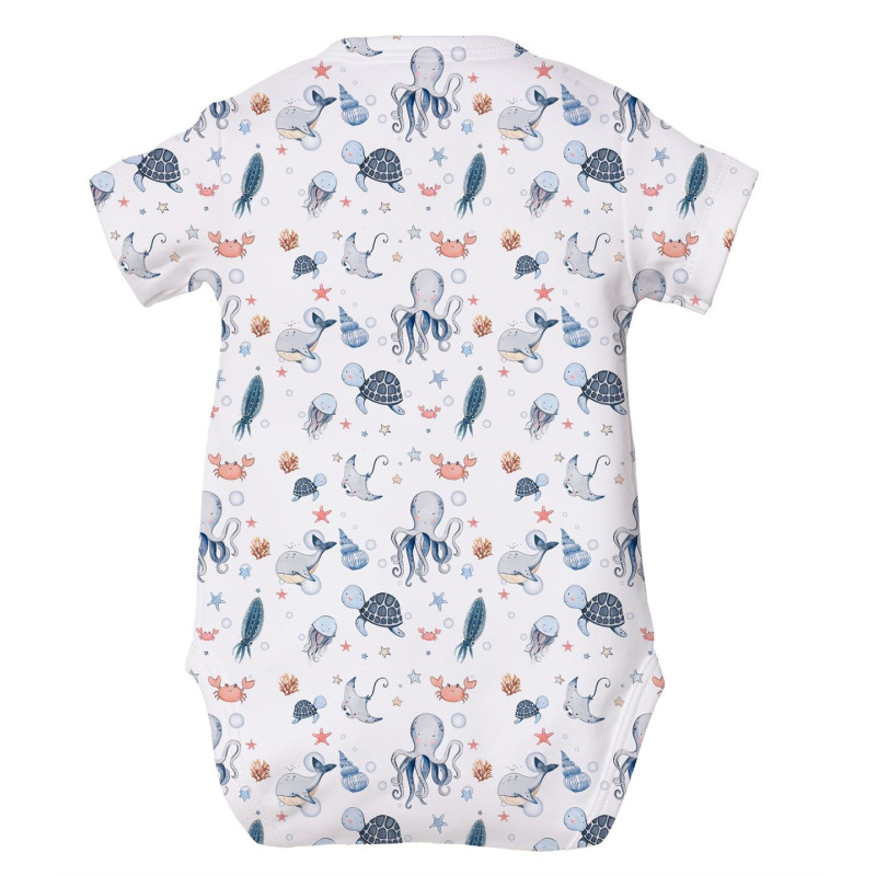 Printed Short-Sleeve Front Fastening Bodyvest for Babies BSHL009 Printed Short-Sleeve Front Fastening Bodyvest for Babies BSHL009