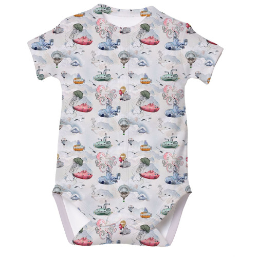Printed Short-Sleeve Front ..